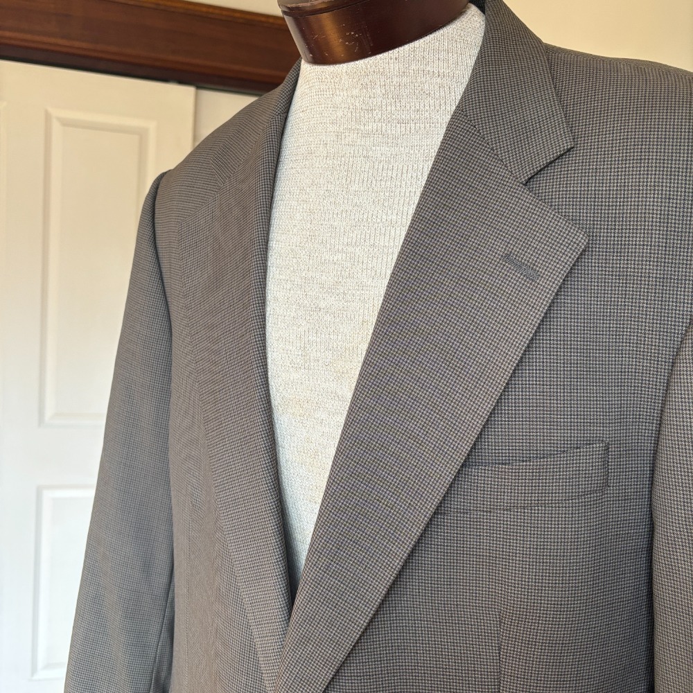 Polo University Club Ralph Lauren Wool‎ Blazer Houndstooth Brown Mens Size 44